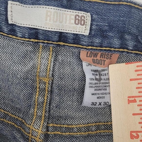Route 66 Bootcut Jeans | Size 32x30 | Blue Denim | Y2K Low‑Rise Men’s Style - Picture 2 of 4